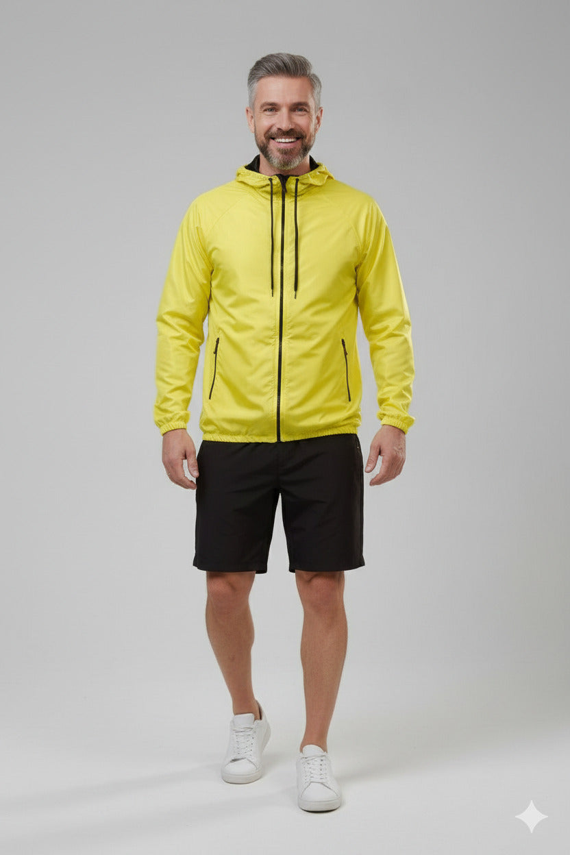 Jaqueta Corta Vento Masculina – Leve, Repelente à Água, FPU50 – Sportswear