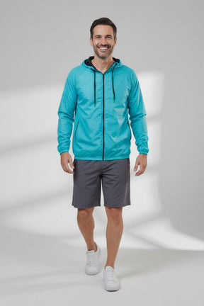 Jaqueta Corta Vento Masculina – Leve, Repelente à Água, FPU50 – Sportswear