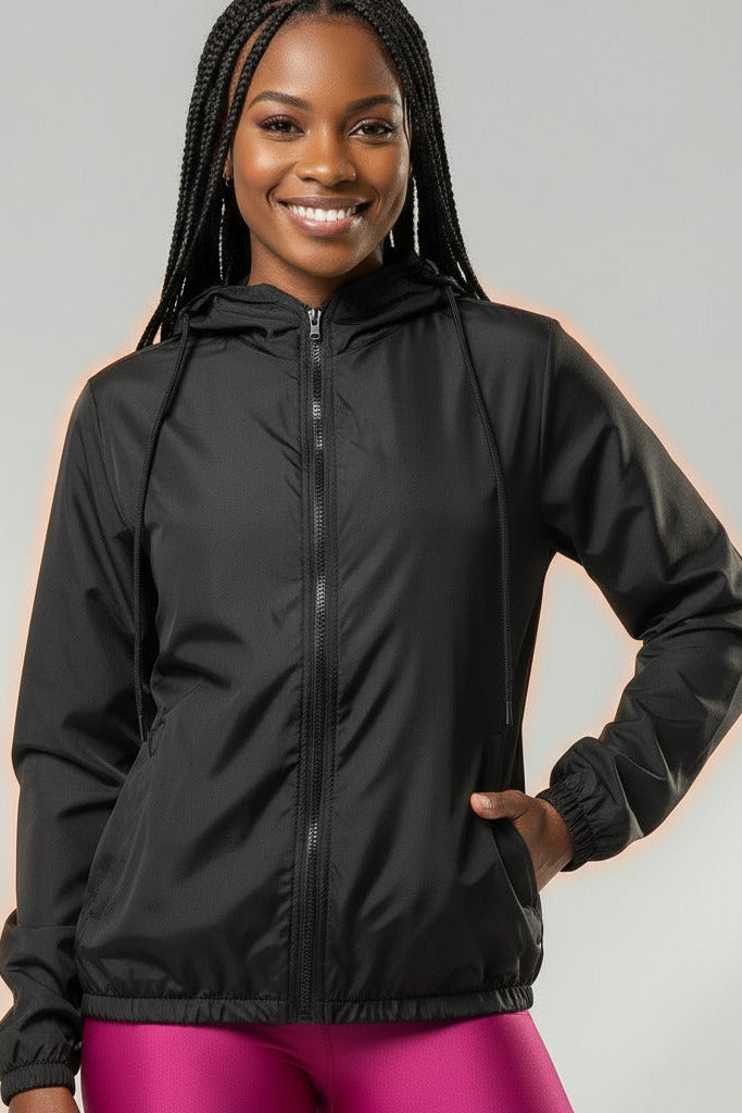 Jaqueta Corta Vento Feminina  – Leve, Repelente à Água, FPU50 – Sportswear