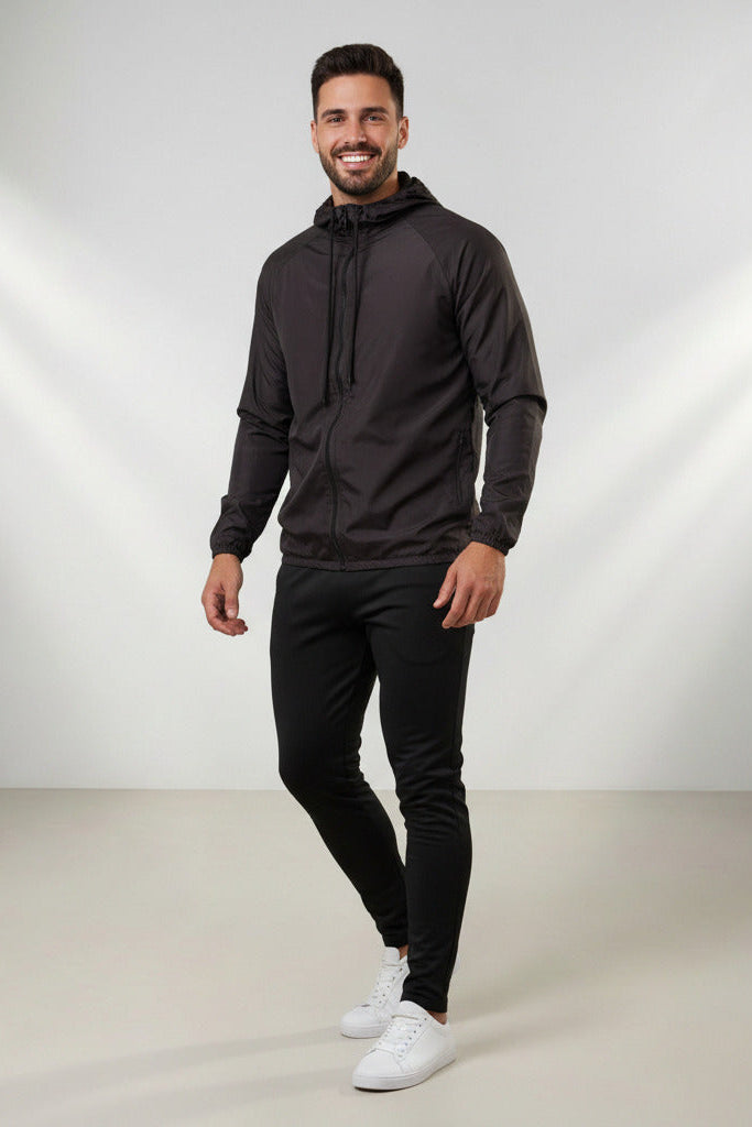 Jaqueta Corta Vento Masculina – Leve, Repelente à Água, FPU50 – Sportswear