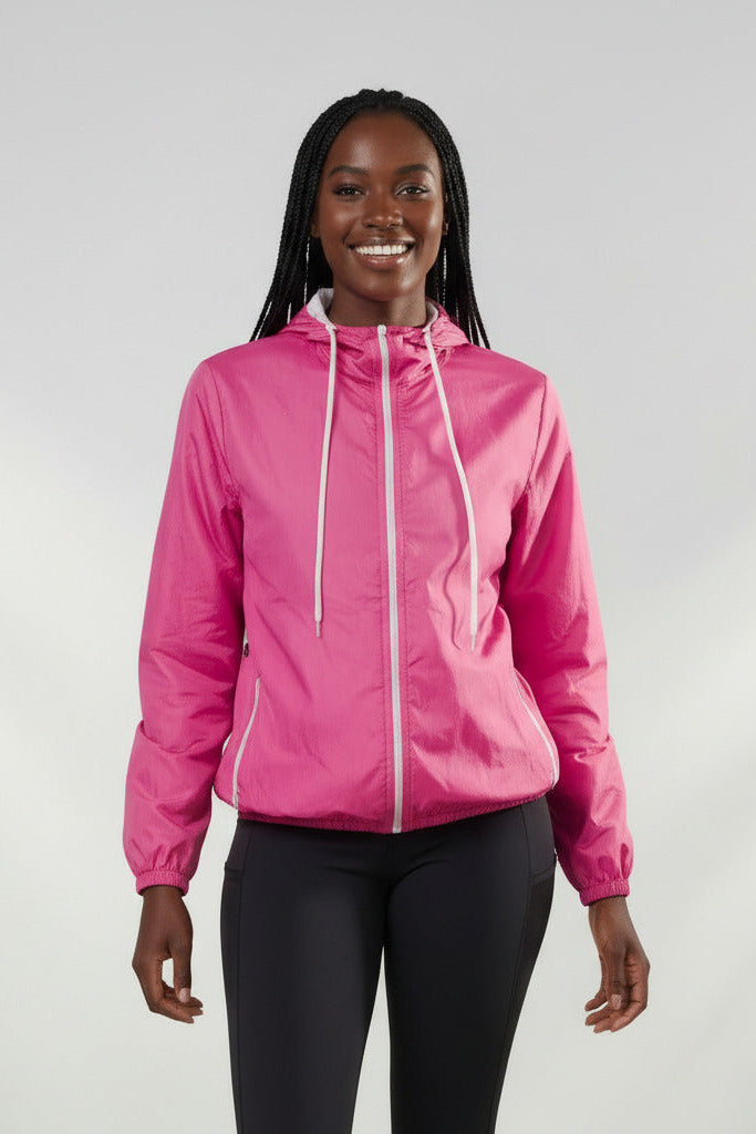 Jaqueta Corta Vento Feminina  – Leve, Repelente à Água, FPU50 – Sportswear