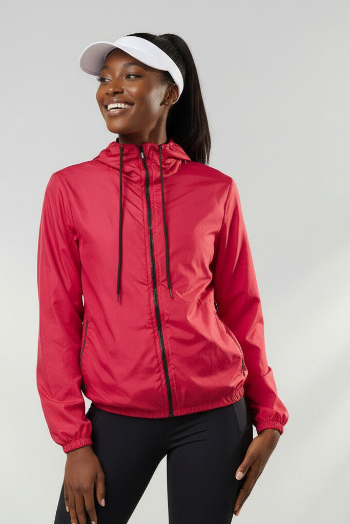 Jaqueta Corta Vento Feminina  – Leve, Repelente à Água, FPU50 – Sportswear