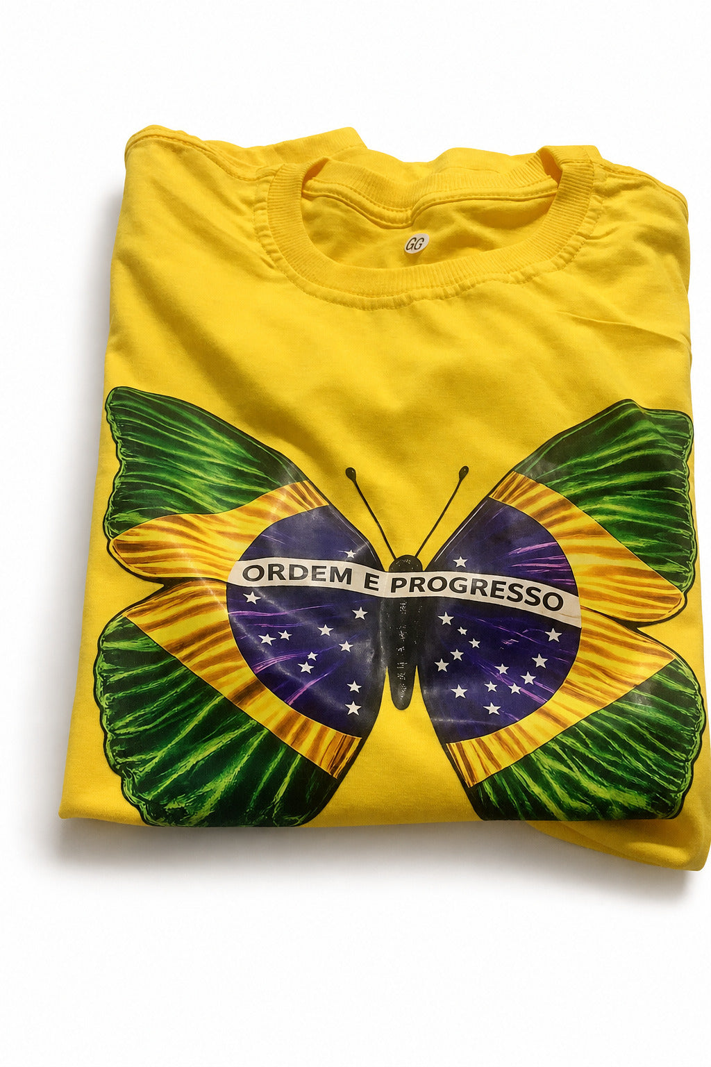 Camiseta Copa Brasil Borboleta - 100% Algodão