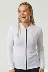 Jaqueta Feminina Esportiva com Zíper e Manga Longa