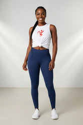 Calça Legging Fitness Poliamida Lisa com Cós Alto (OUTLET)