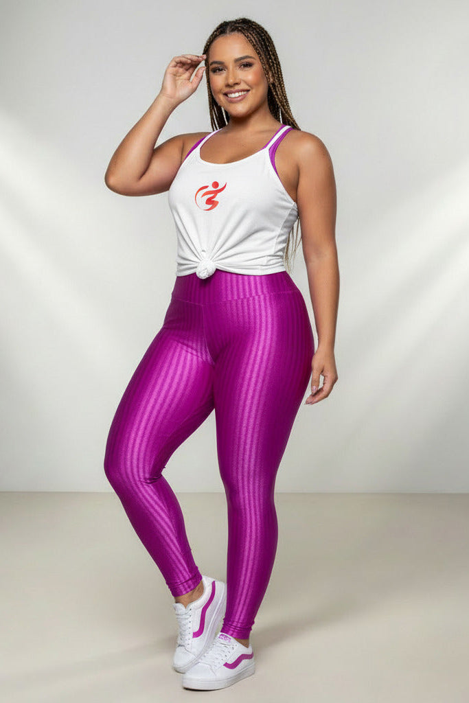 Calça Legging Feminina em Poliamida com Brilho