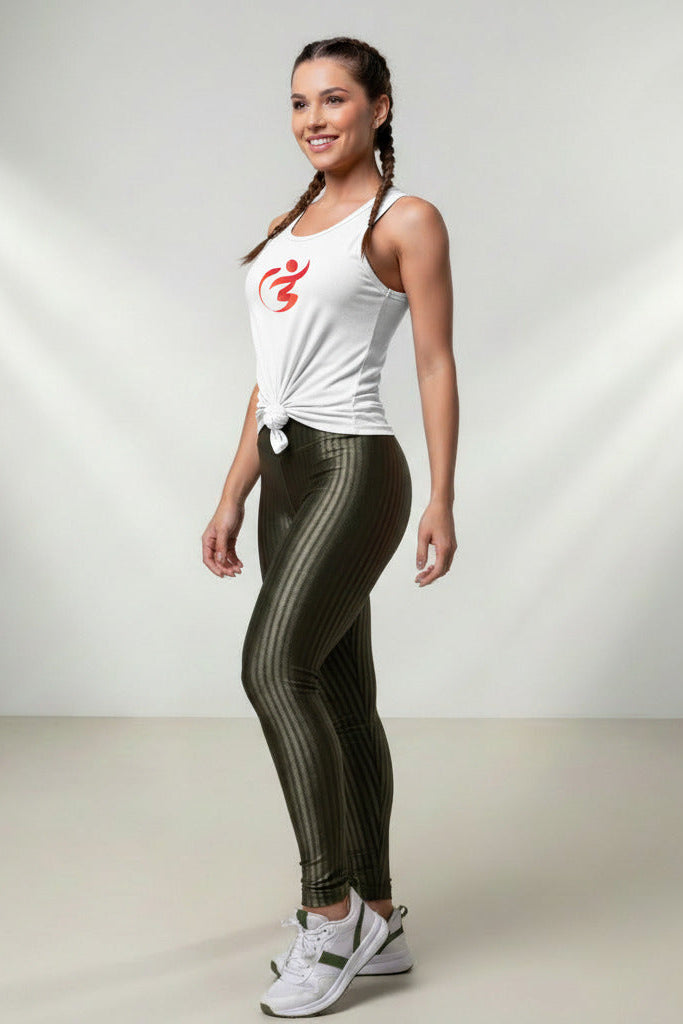 Calça Legging Feminina em Poliamida com Brilho