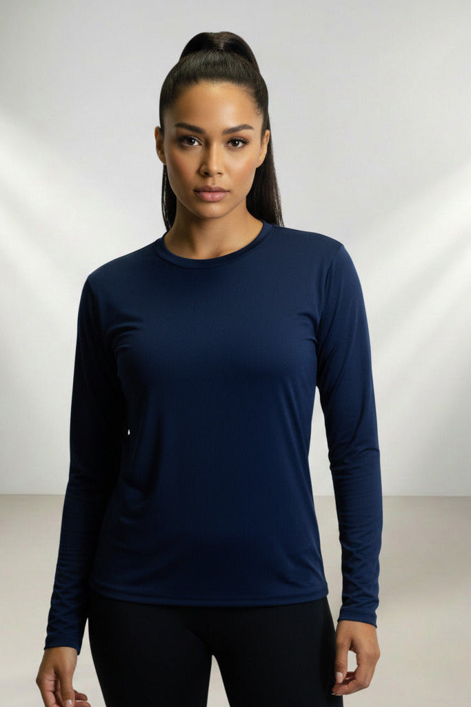 Blusa Térmica Feminina  Manga Longa  - Proteção Uv50+ - Poliamida Tecido Gelado