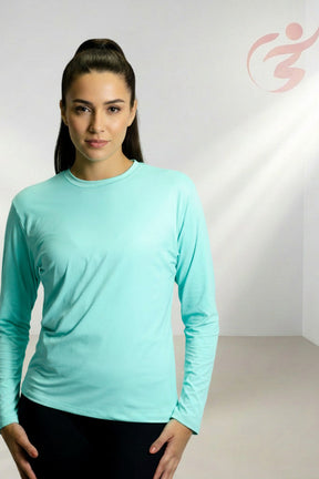 Blusa Térmica Feminina  Manga Longa  - Proteção Uv50+ - Poliamida Tecido Gelado