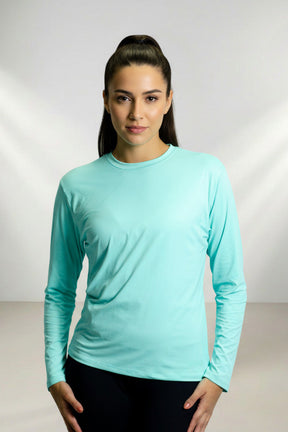 Blusa Térmica Feminina  Manga Longa  - Proteção Uv50+ - Poliamida Tecido Gelado