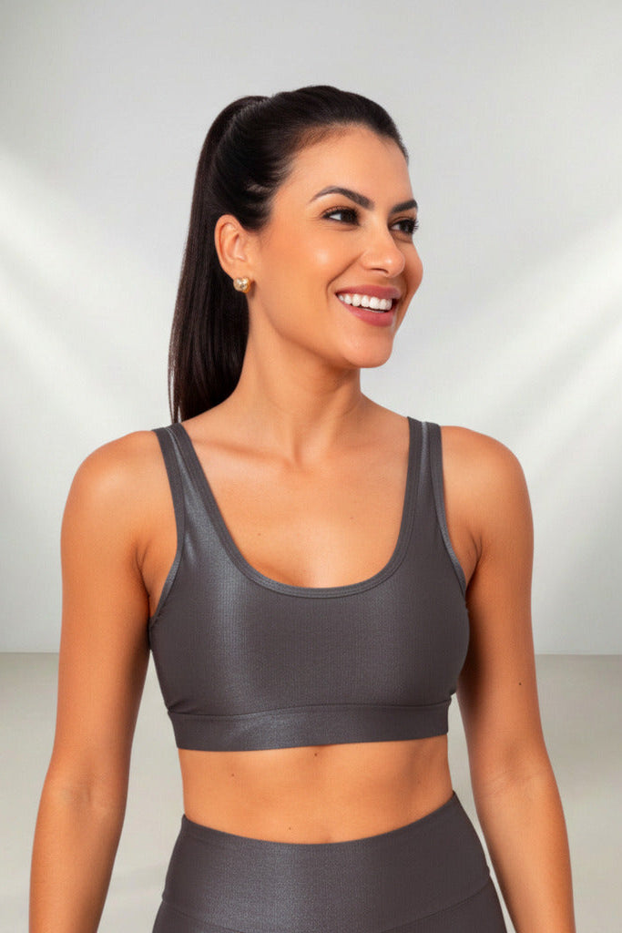 Top Regata Fitness Poliamida Premium Canelado