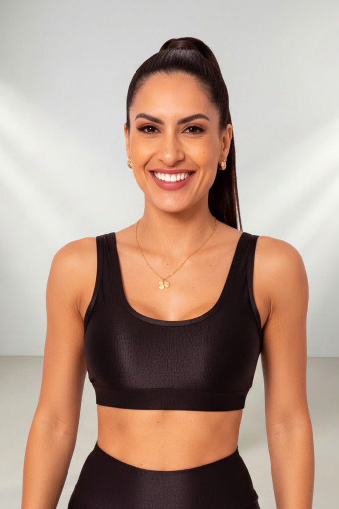 Top Regata Fitness Poliamida Premium Canelado