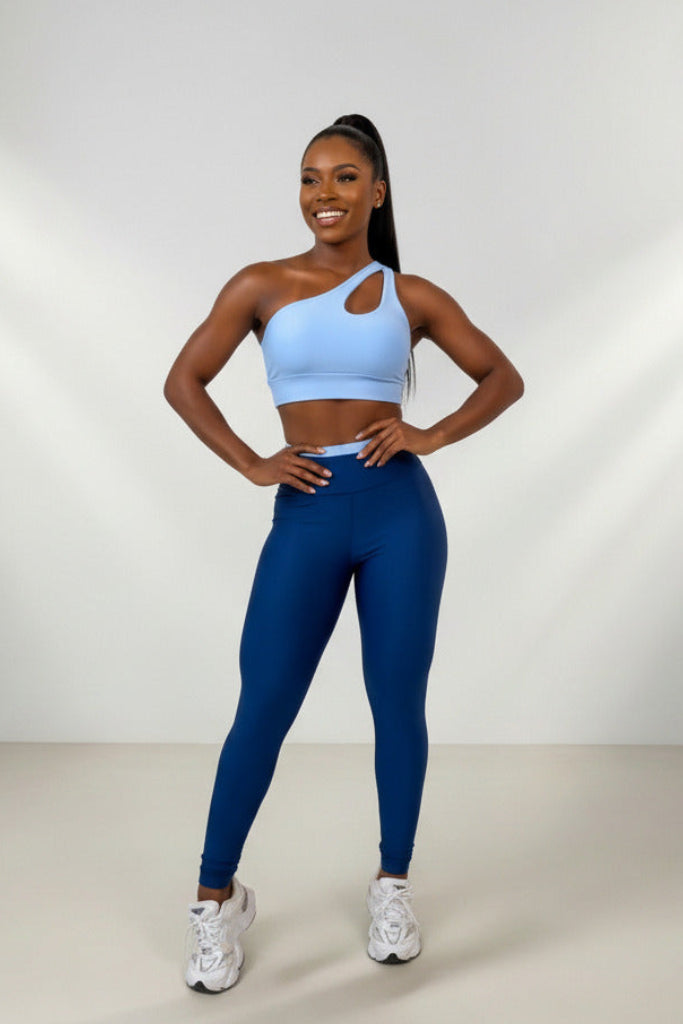 Conjunto Legging e Top Fitness Feminino - Coleção Vértice