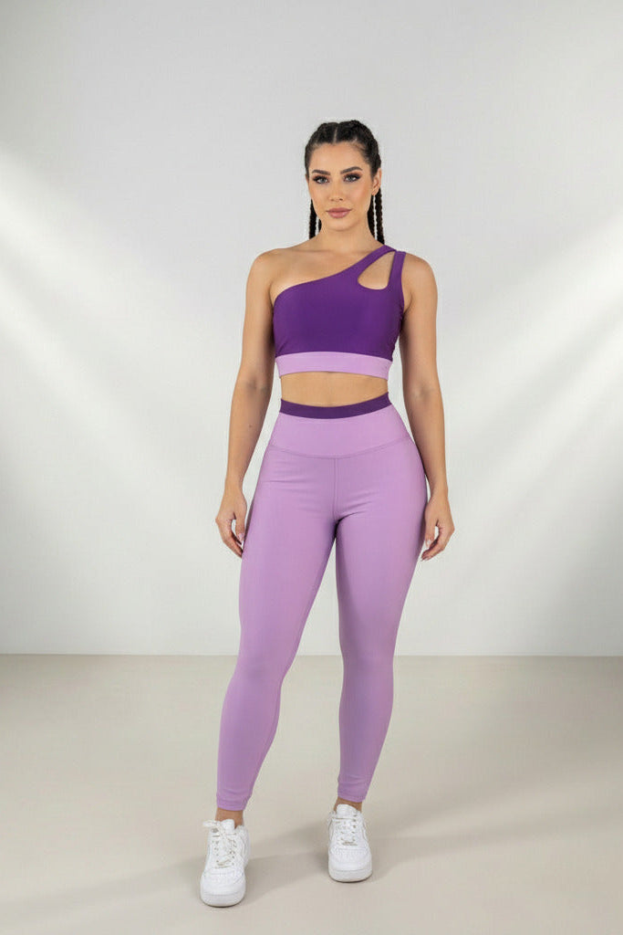 Conjunto Legging e Top Fitness Feminino - Coleção Vértice