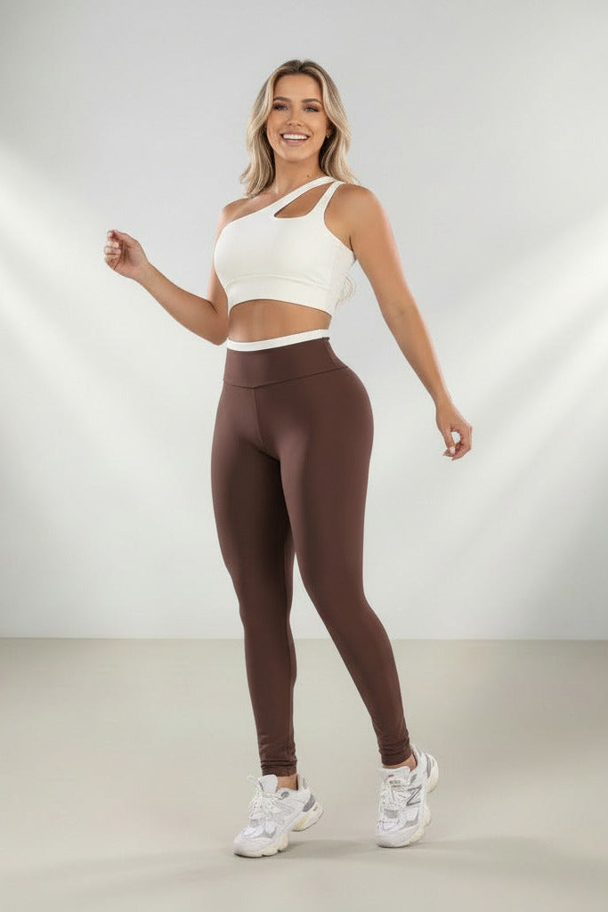 Conjunto Legging e Top Fitness Feminino - Coleção Vértice