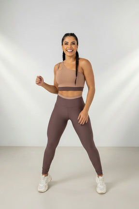 Conjunto Legging e Top Fitness Feminino - Coleção Vértice