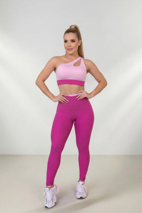 Conjunto Legging e Top Fitness Feminino - Coleção Vértice