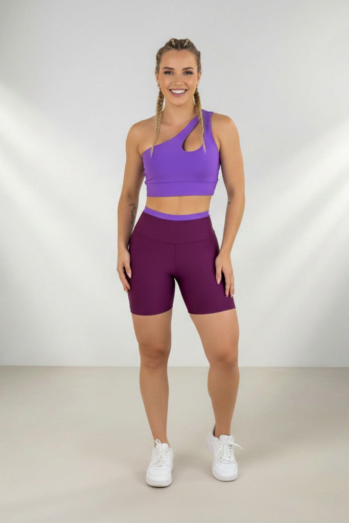 Conjunto Short e Top Fitness Feminino - Coleção Vértice