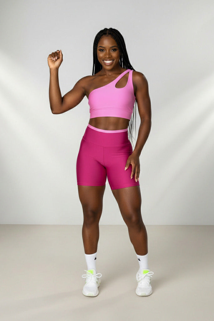 Conjunto Short e Top Fitness Feminino - Coleção Vértice