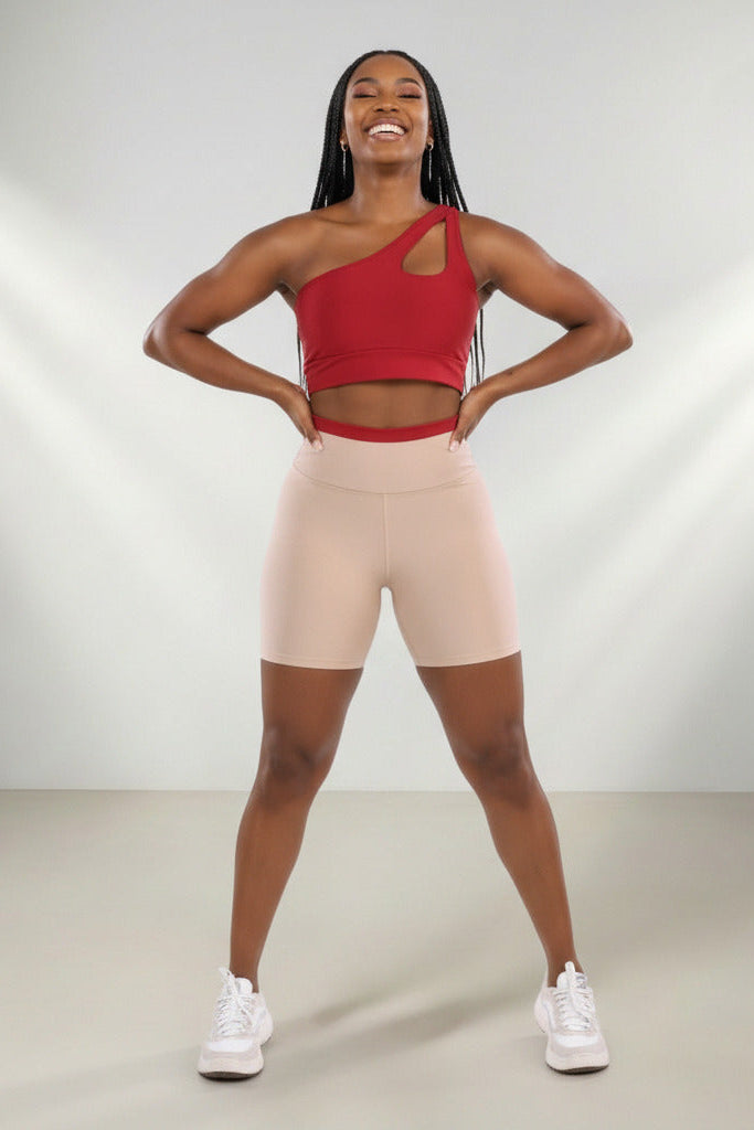 Conjunto Short e Top Fitness Feminino - Coleção Vértice